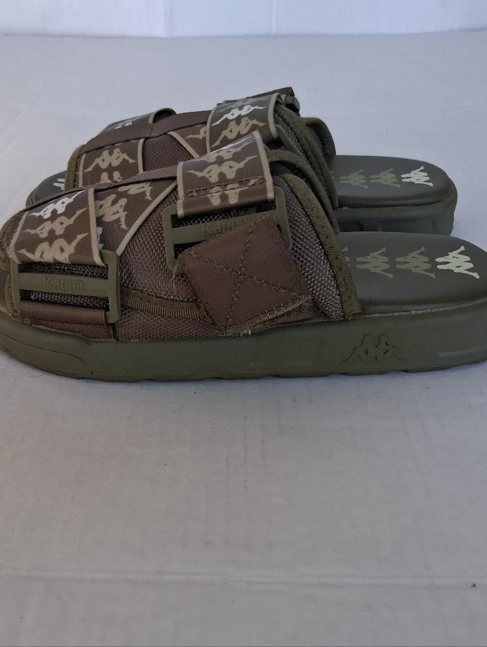 Kappa 222 Banda Mitel 1 Slides Unisex Size 4 (EU 36) Olive Camo